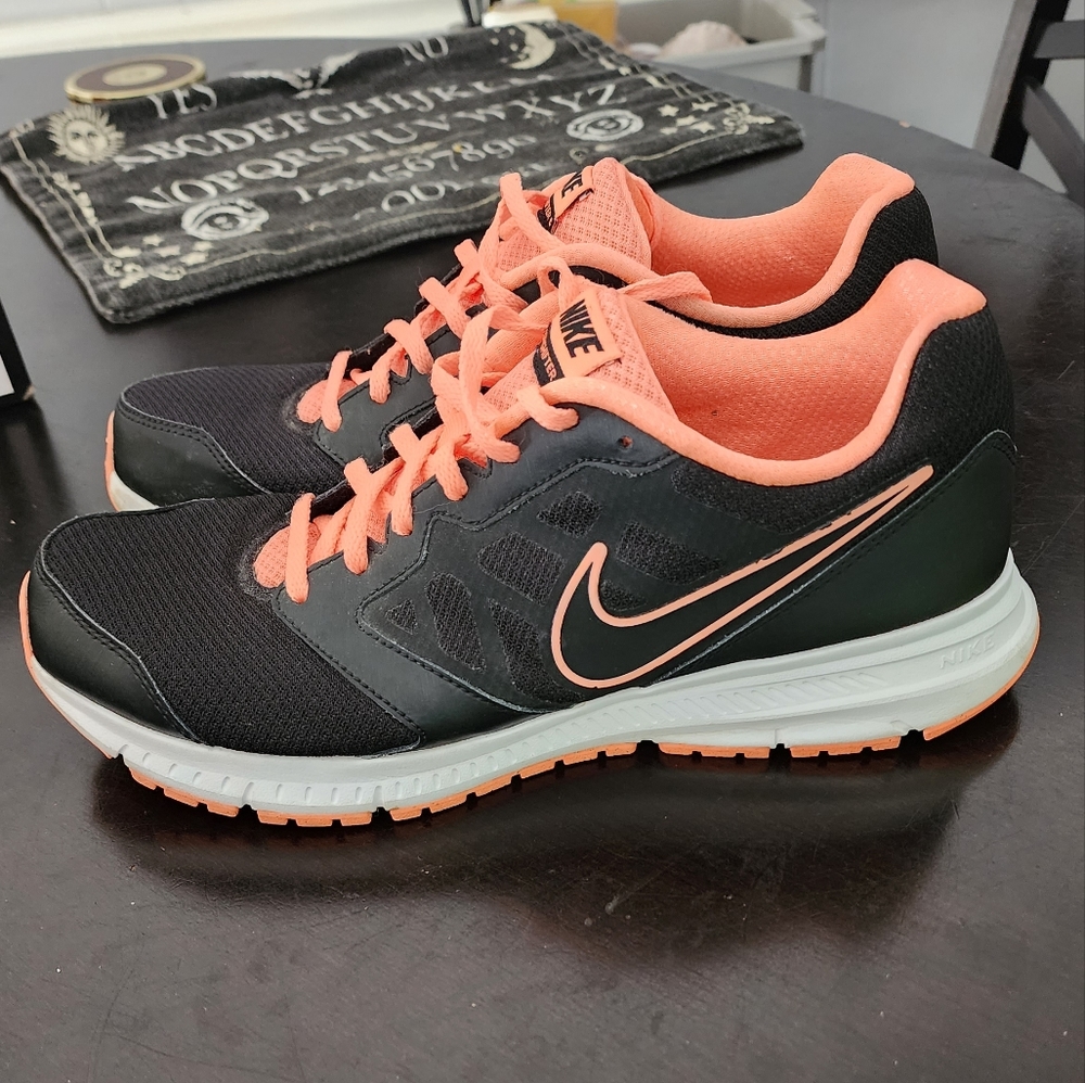 Nike Downshifter 6 Black and Coral